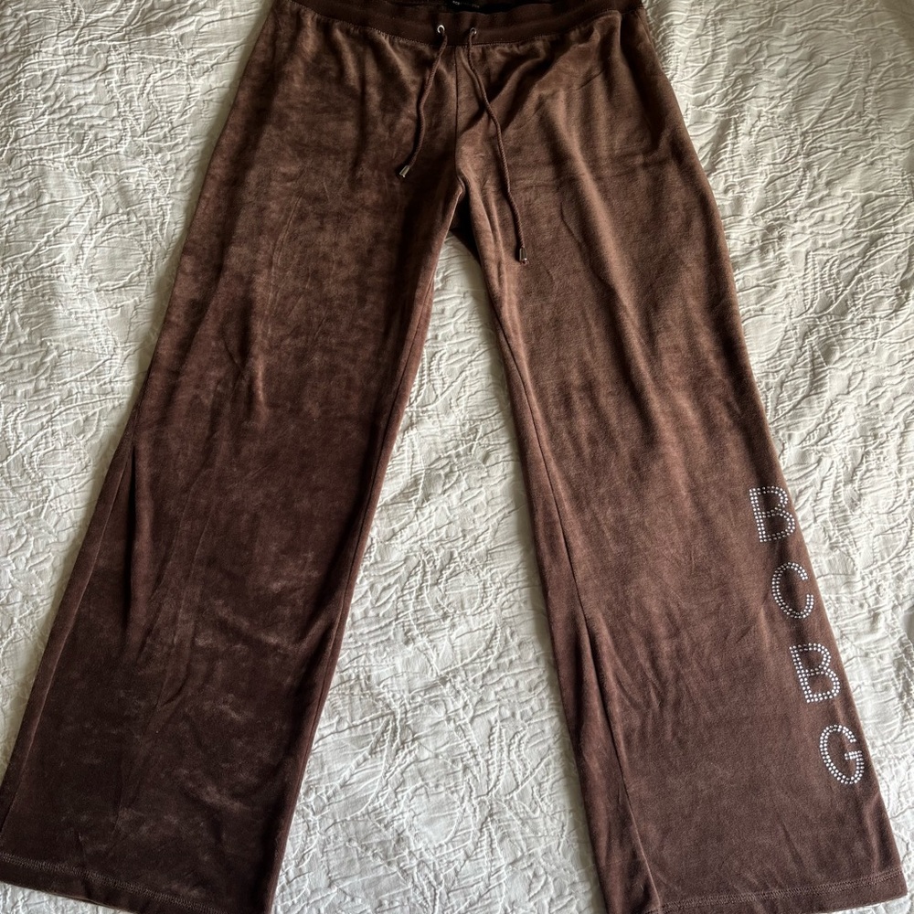 BCBG Brown Velour Pants